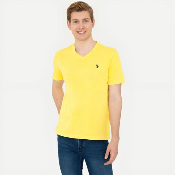 Polo Ralph Lauren Other - Polo Ralph Lauren Kid's Boys Yellow V-Neck Short Sleeves T-Shirt Size Large